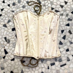 Cream colored Corset with Gold roping